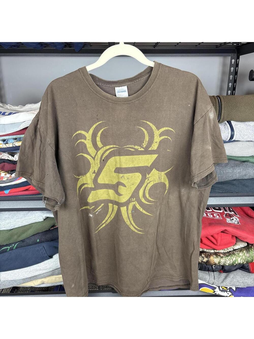 Vintage Y2K Snap-On Tools Tribal Logo Graphic Tee Gildan Heavy Cotton XL